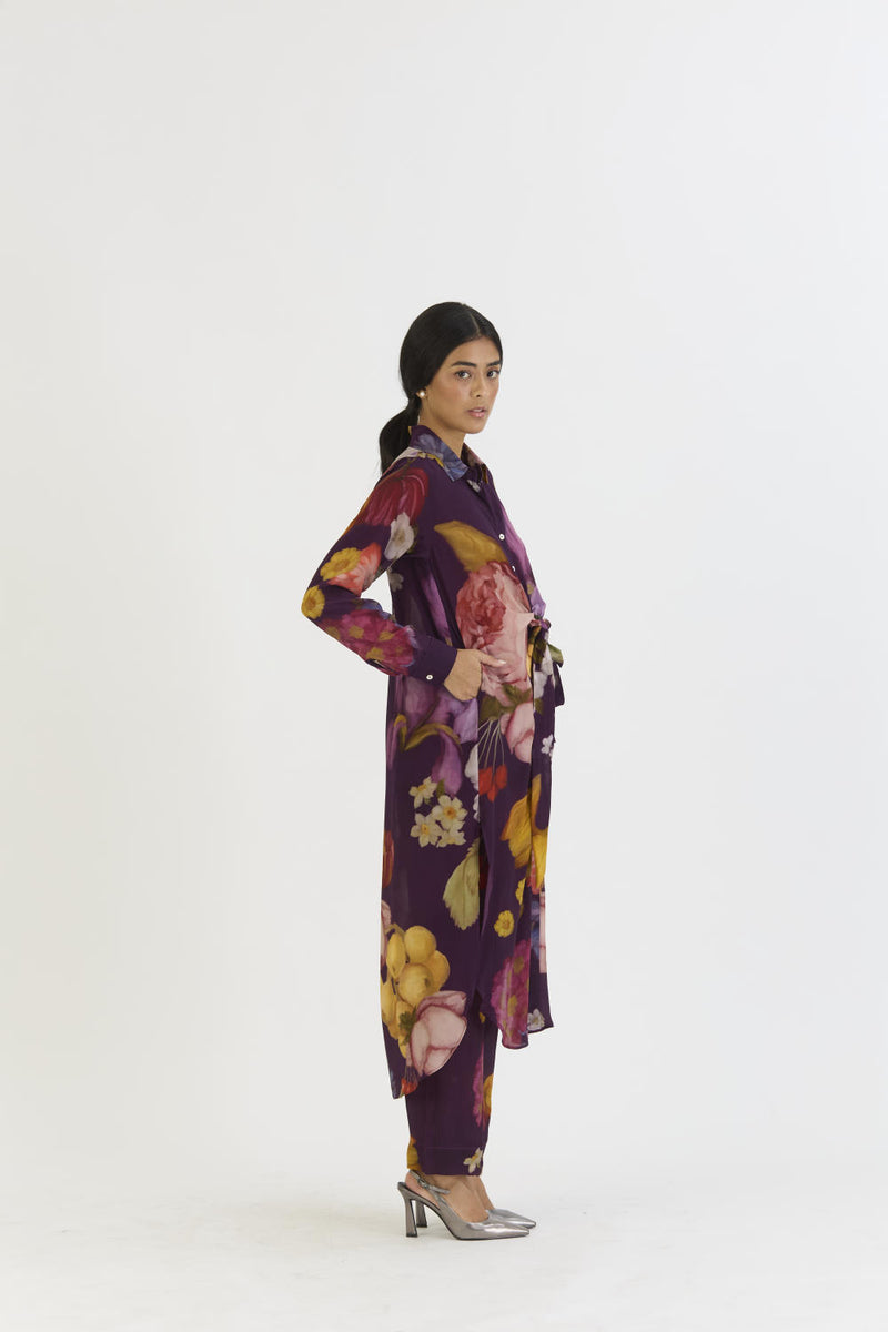 JAMUN WRAP SET by Yam in purple color for women in Singapore