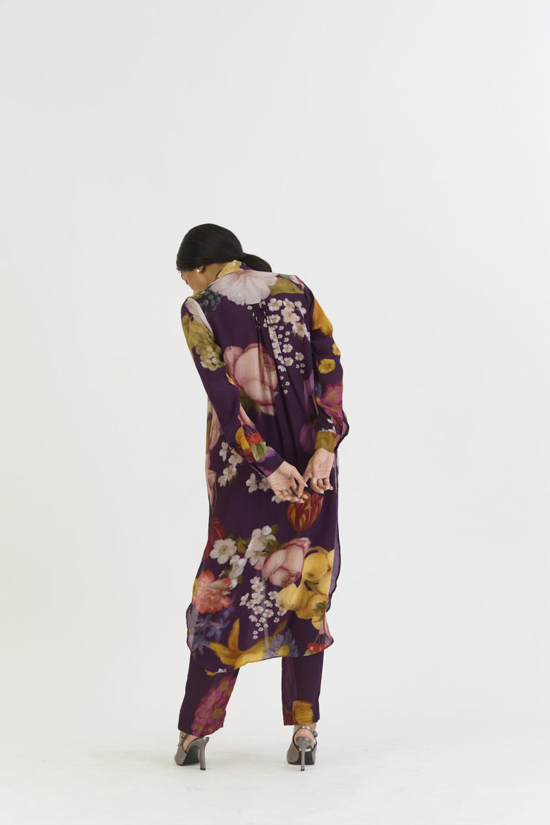 JAMUN WRAP SET by Yam in purple color for women in Singapore