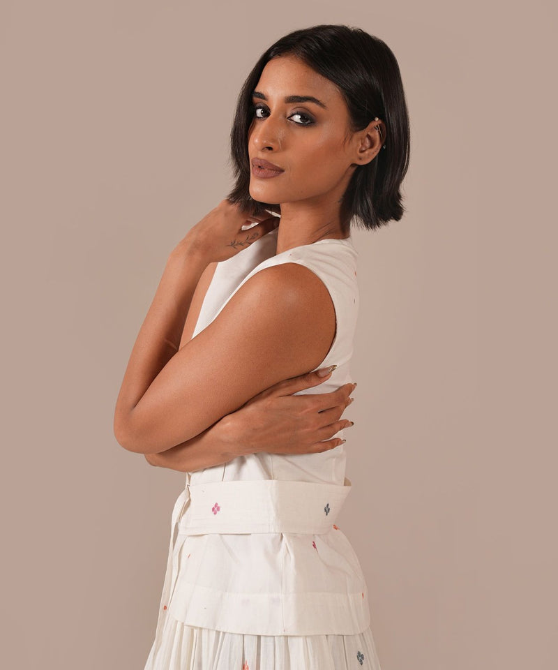 JASMINE DEW SET 100% cotton Buy JASMINE DEW SET from C&W | Co-Ord Sets for Women by Indigo Dreams in white color for women in Singapore