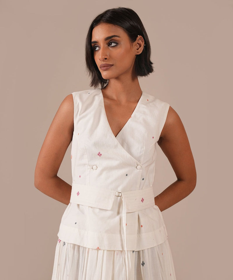 JASMINE DEW SET 100% cotton Buy JASMINE DEW SET from C&W | Co-Ord Sets for Women by Indigo Dreams in white color for women in Singapore