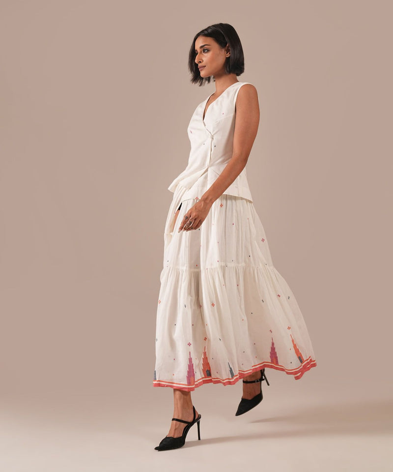 JASMINE DEW SET 100% cotton Buy JASMINE DEW SET from C&W | Co-Ord Sets for Women by Indigo Dreams in white color for women in Singapore