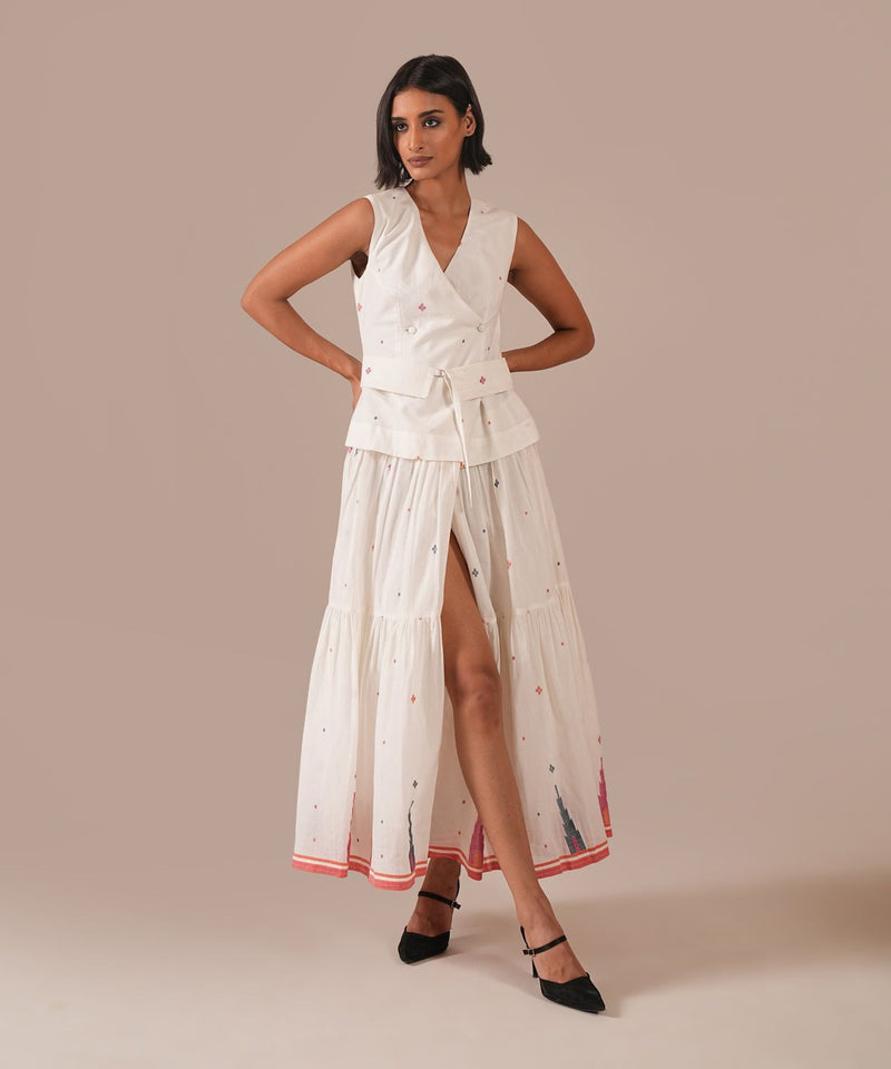 JASMINE DEW SET 100% cotton Buy JASMINE DEW SET from C&W | Co-Ord Sets for Women by Indigo Dreams in white color for women in Singapore