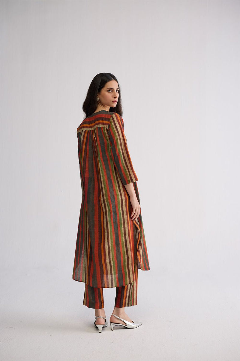 JILIAN LONG KURTA SET cotton cambric kurta/kurta set by YAM in multicolor for women in Singapore