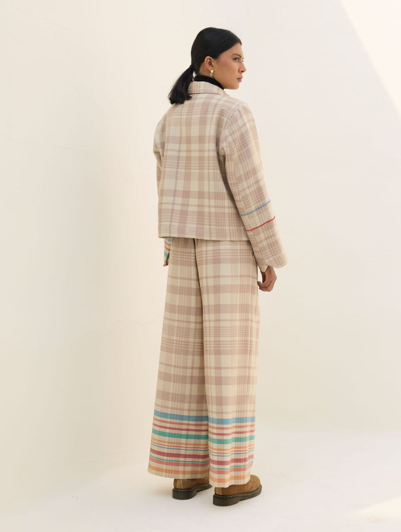 Noelle Merino Wool Shacket - Beige by Manan in beige color for women in Singapore