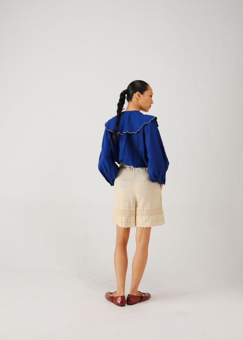 Julia set-Blue rose emb. linen by CORD for women in Singapore
