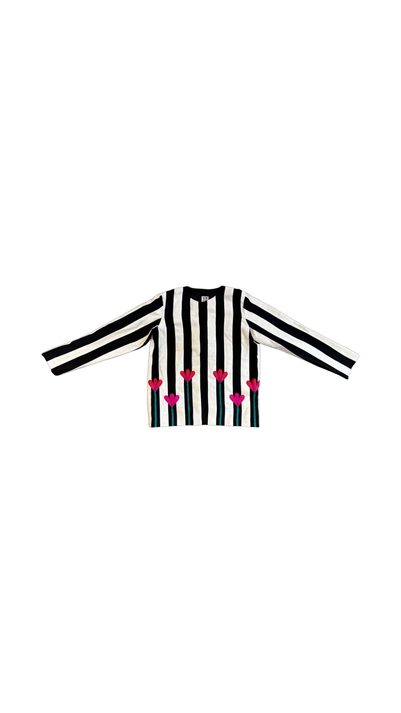 Kamal Kaidi Shirt-Black, White and Red chanderi top/shirt by Ka-Sha in black for women in Singapore