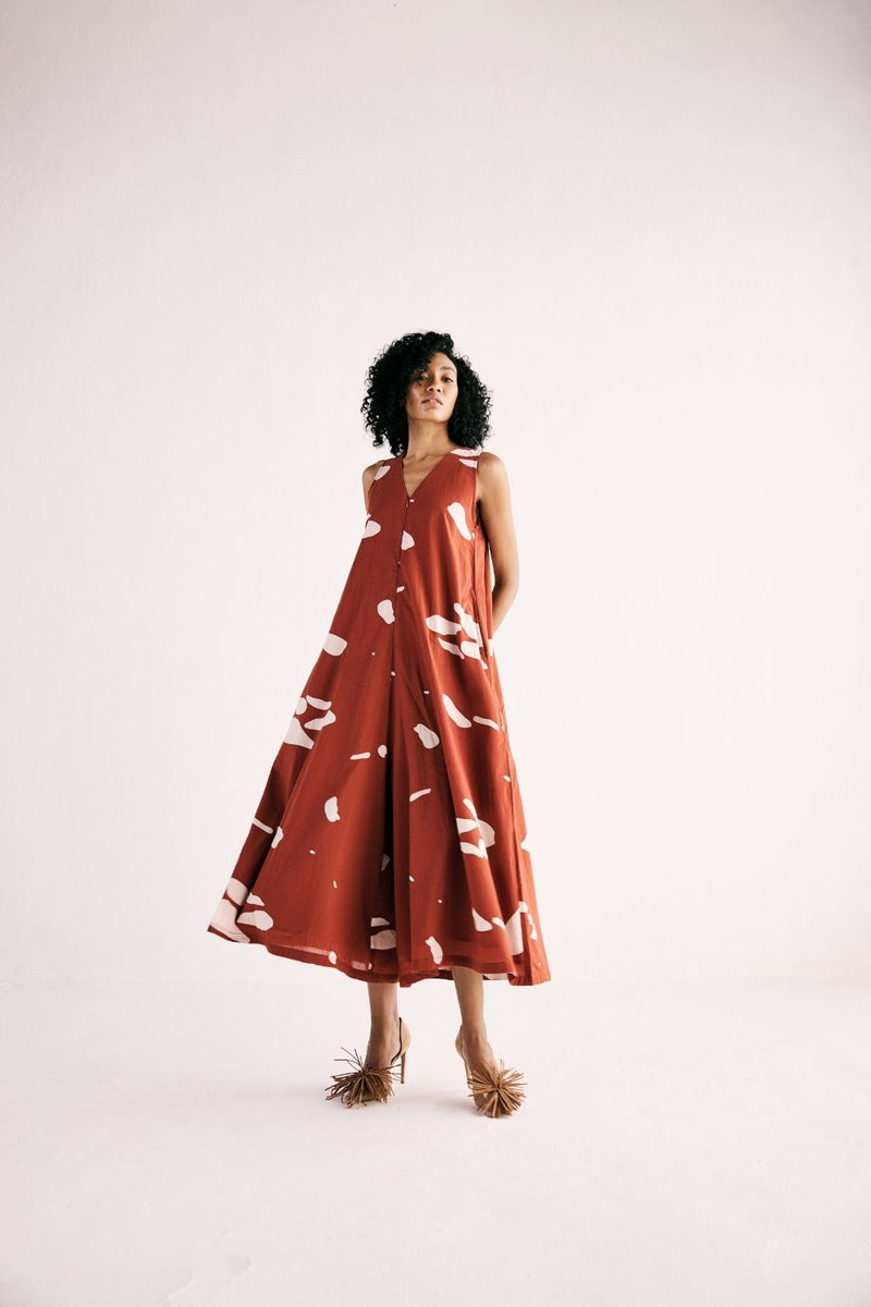 EMBER JUMPSUIT cotton by Khara Kapas in red for women in Singapore