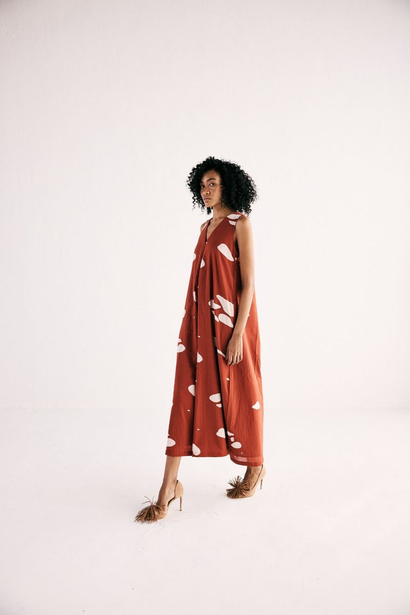 EMBER JUMPSUIT cotton by Khara Kapas in red for women in Singapore
