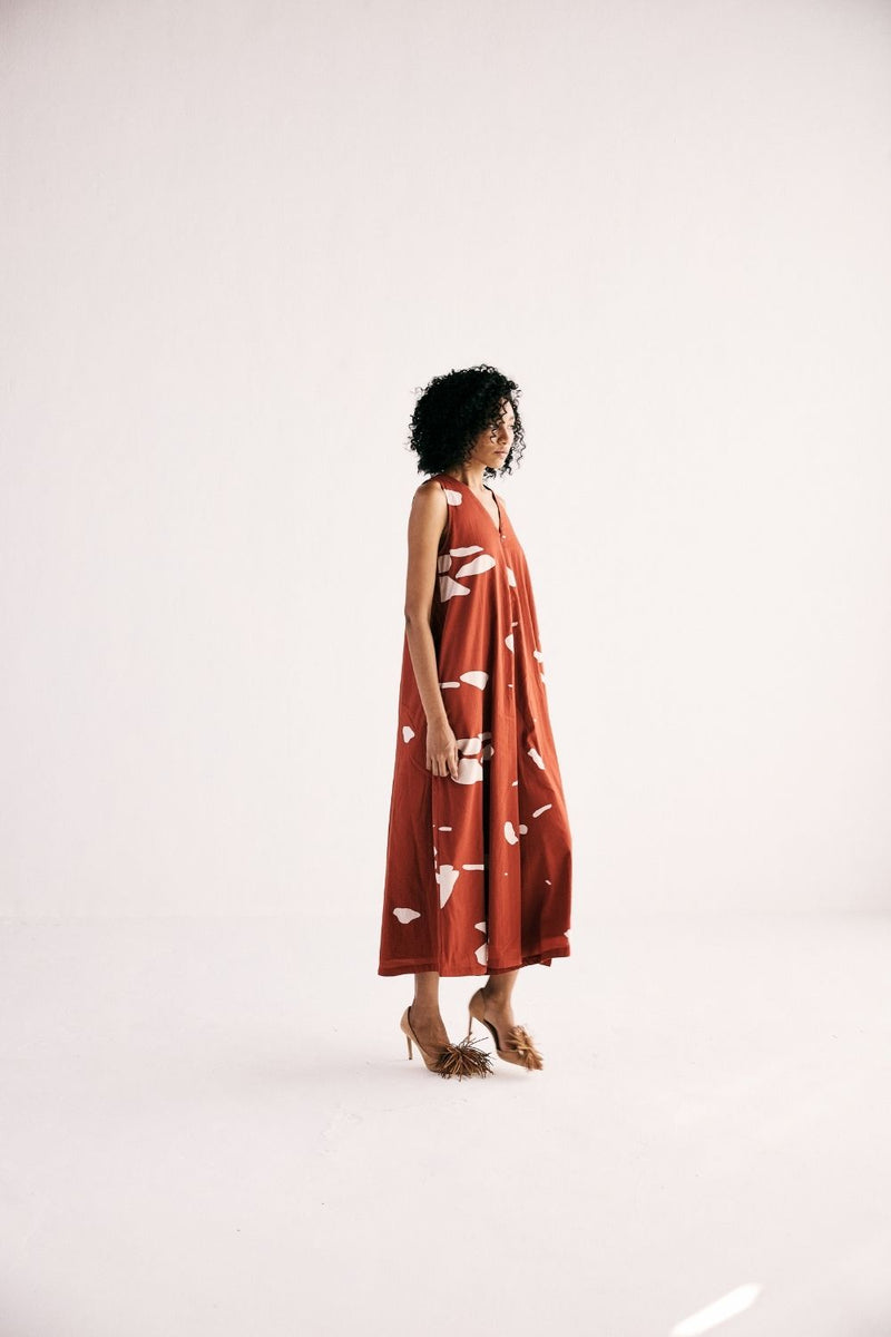 EMBER JUMPSUIT cotton by Khara Kapas in red for women in Singapore