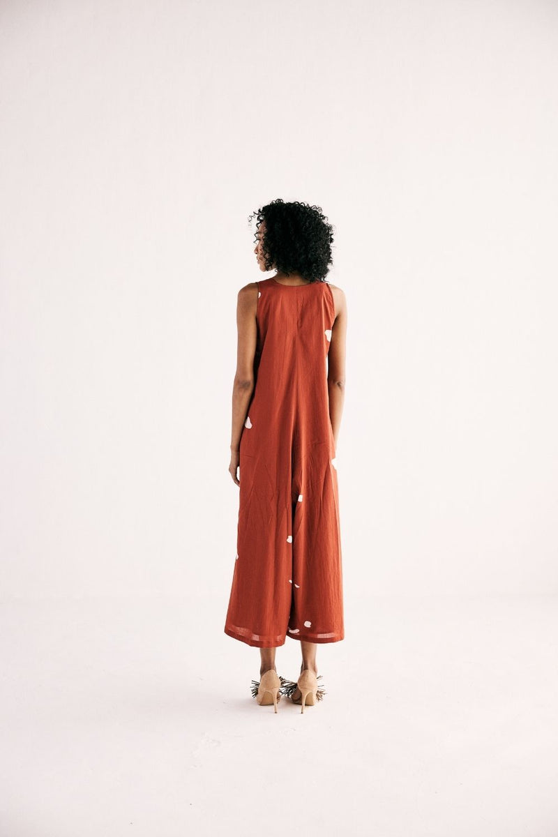 EMBER JUMPSUIT cotton by Khara Kapas in red for women in Singapore