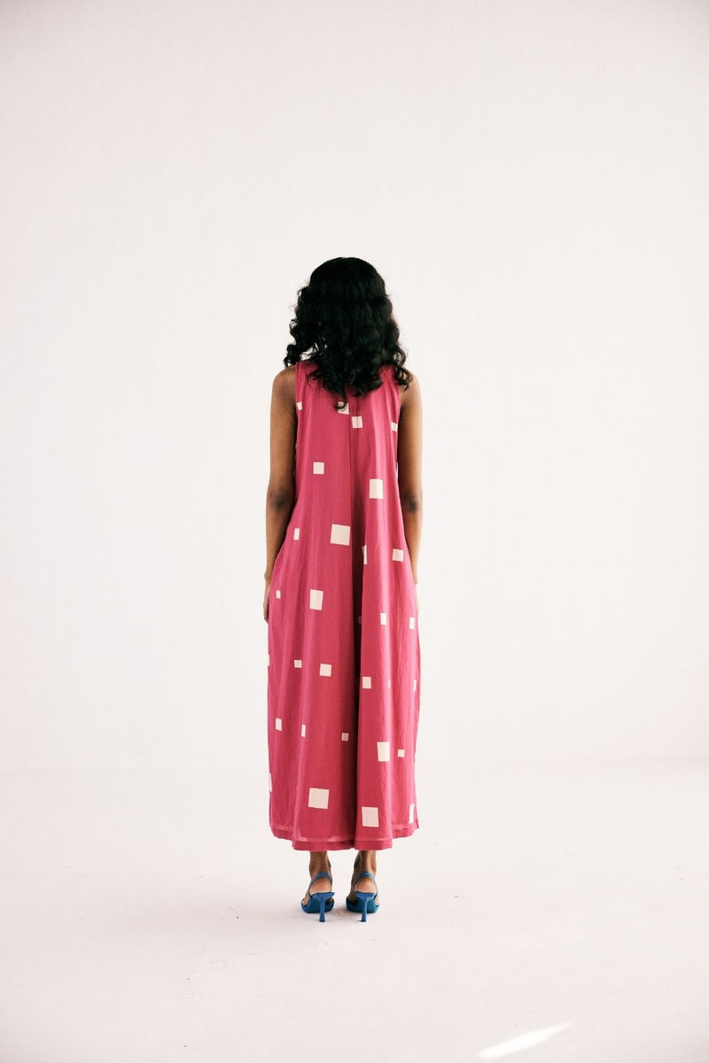 PINK MATRIX JUMPSUIT cotton by Khara Kapas in pink for women in Singapore