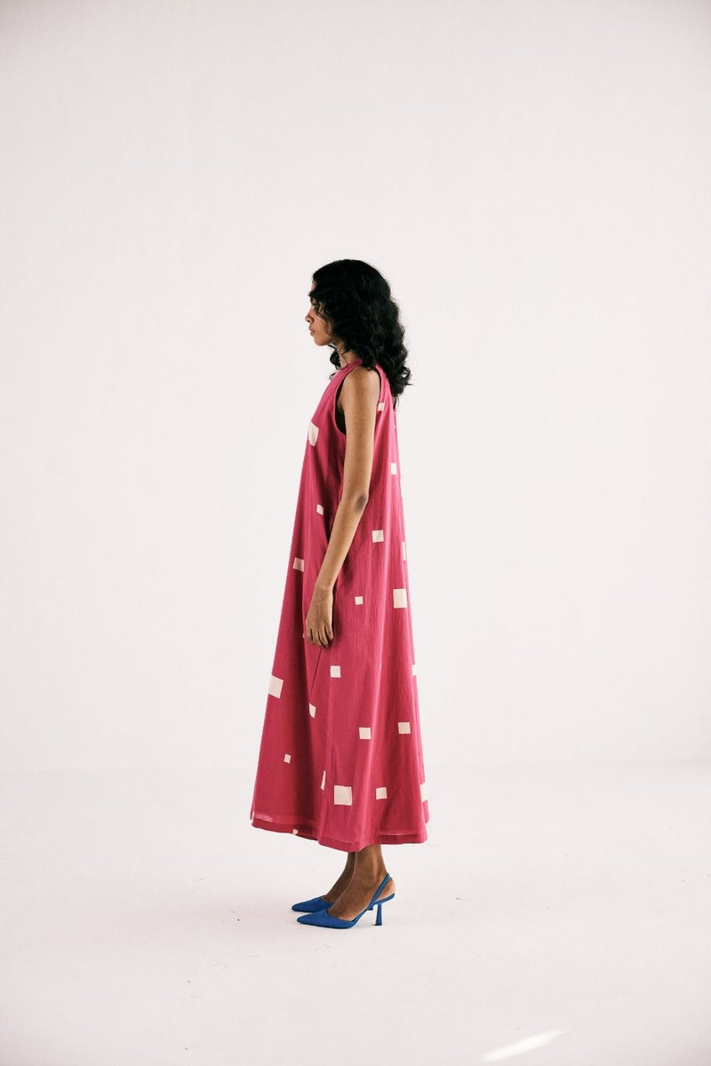 PINK MATRIX JUMPSUIT cotton by Khara Kapas in pink for women in Singapore