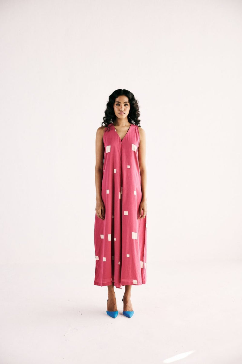 PINK MATRIX JUMPSUIT cotton by Khara Kapas in pink for women in Singapore