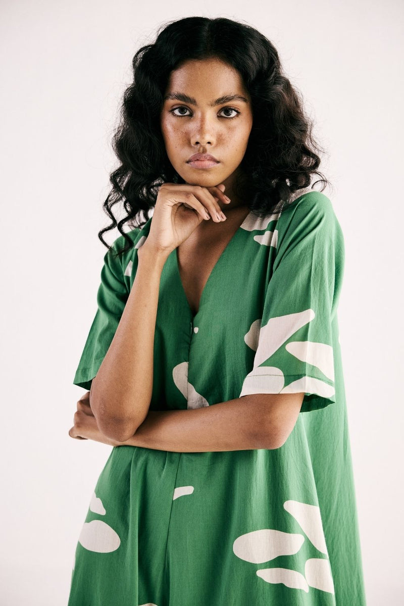 GEMS OF PARADISE JUMPSUIT cotton by Khara Kapas in green for women in Singapore