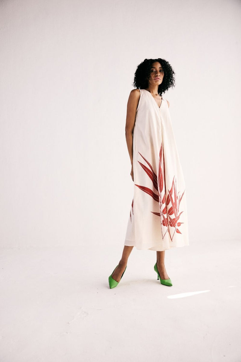 ELYSIAN FERN JUMPSUIT cotton by Khara Kapas in white for women in Singapore