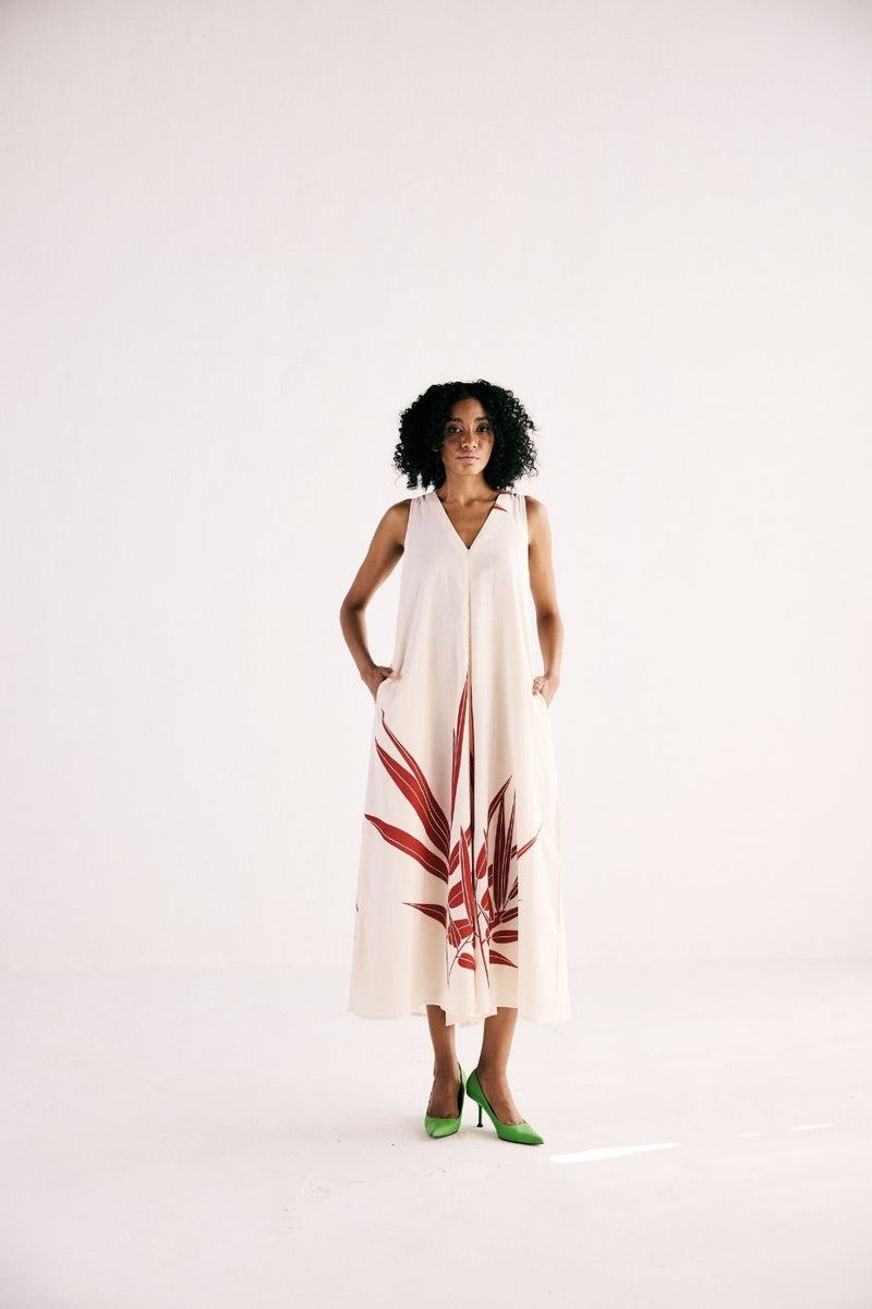 ELYSIAN FERN JUMPSUIT cotton by Khara Kapas in white for women in Singapore