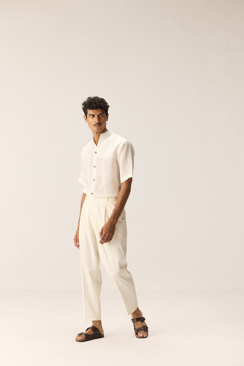 Frost Walk Trousers cotton by Khara Kapas Men in white for men in Singapore