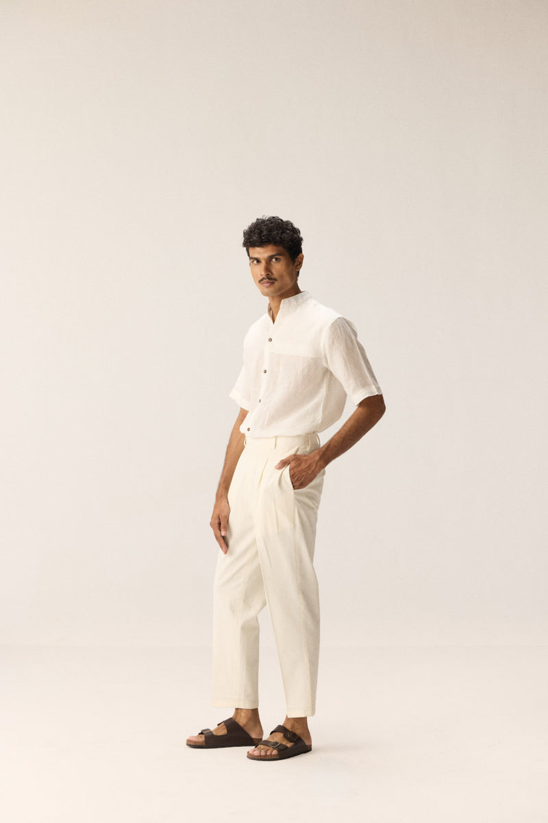 Frost Walk Trousers cotton by Khara Kapas Men in white for men in Singapore