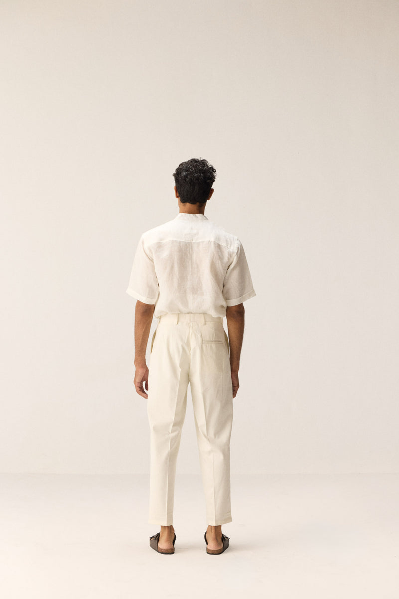 Frost Walk Trousers cotton by Khara Kapas Men in white for men in Singapore