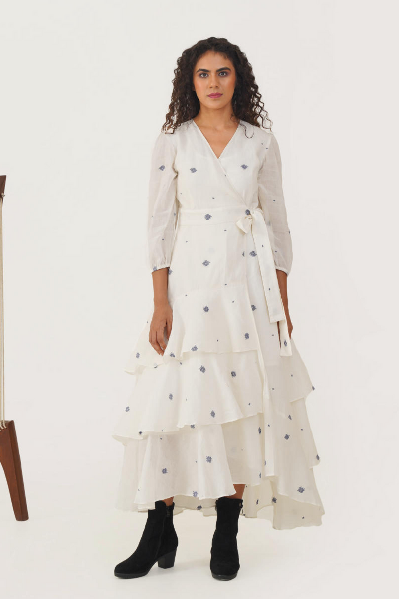 OLIVE DRESS 100% cotton Buy OLIVE DRESS from C&W | Dresses for Women by Indigo Dreams in white color for women in Singapore