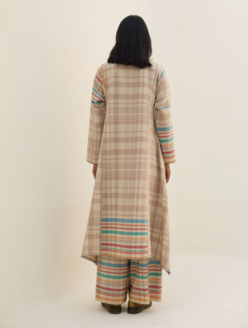 Daphne Merino Wool Kurta - Beige by Manan in beige color for women in Singapore