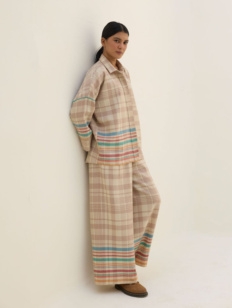 Ellen Dolman Sleeve Shirt - Beige by Manan in beige color for women in Singapore