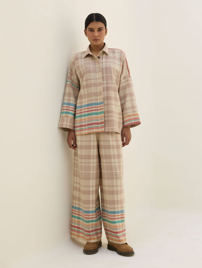 Ellen Dolman Sleeve Shirt - Beige by Manan in beige color for women in Singapore