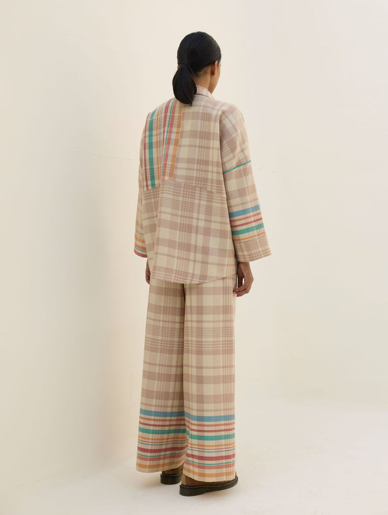 Ellen Dolman Sleeve Co-ord Set - Beige by Manan in beige color for women in Singapore