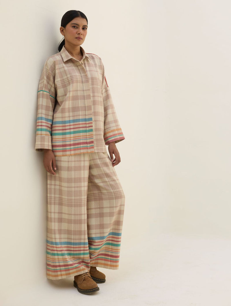 Ellen Dolman Sleeve Shirt - Beige by Manan in beige color for women in Singapore