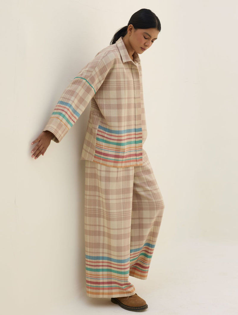 Ellen Dolman Sleeve Shirt - Beige by Manan in beige color for women in Singapore