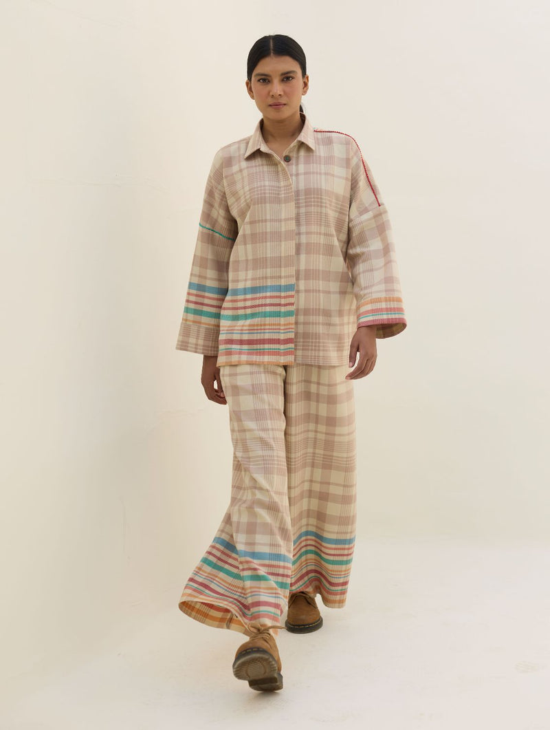 Ellen Dolman Sleeve Shirt - Beige by Manan in beige color for women in Singapore