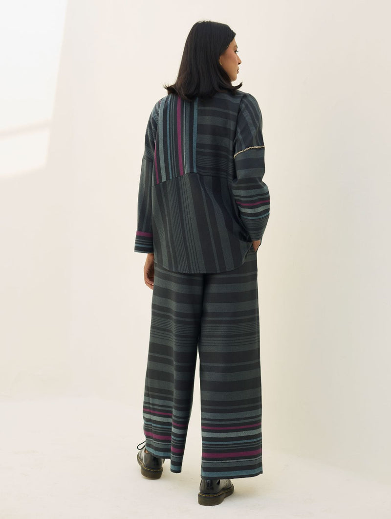 Ellen Dolman Sleeve Shirt - Charcoal by Manan in charcoal color for women in Singapore