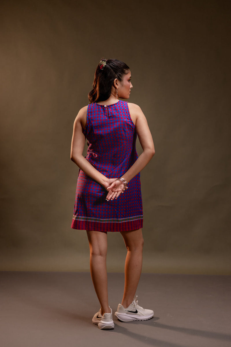 Willow Dress gamcha dress by 145 East in red, purple for women in Singapore