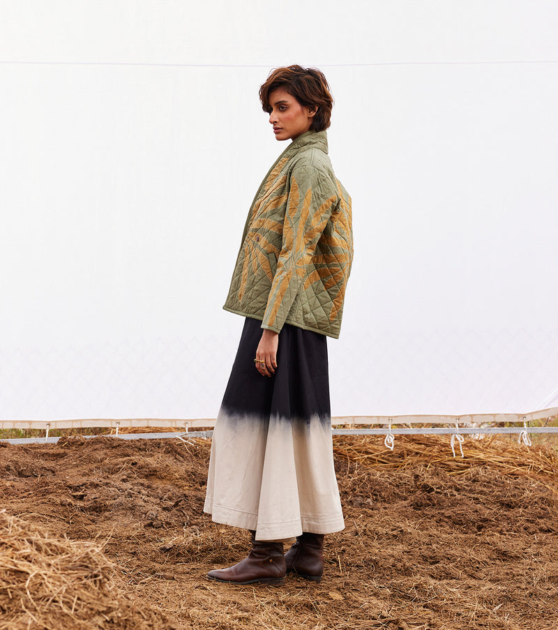 Lawn jacket cotton by Khara Kapas in green for women in Singapore