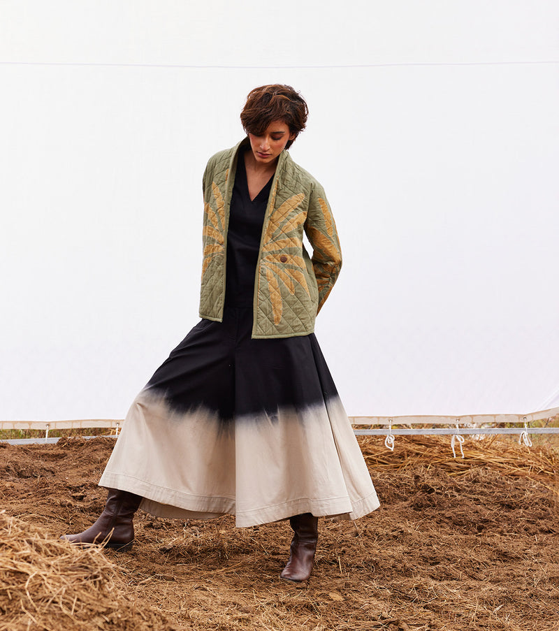 Lawn jacket cotton by Khara Kapas in green for women in Singapore