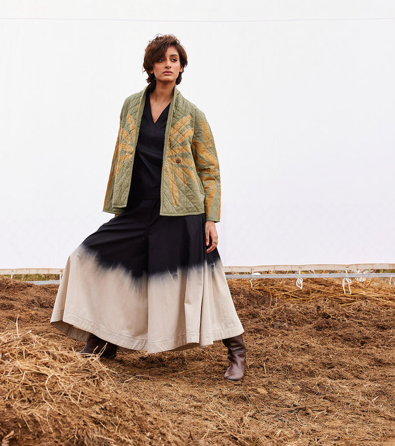 Lawn jacket cotton by Khara Kapas in green for women in Singapore