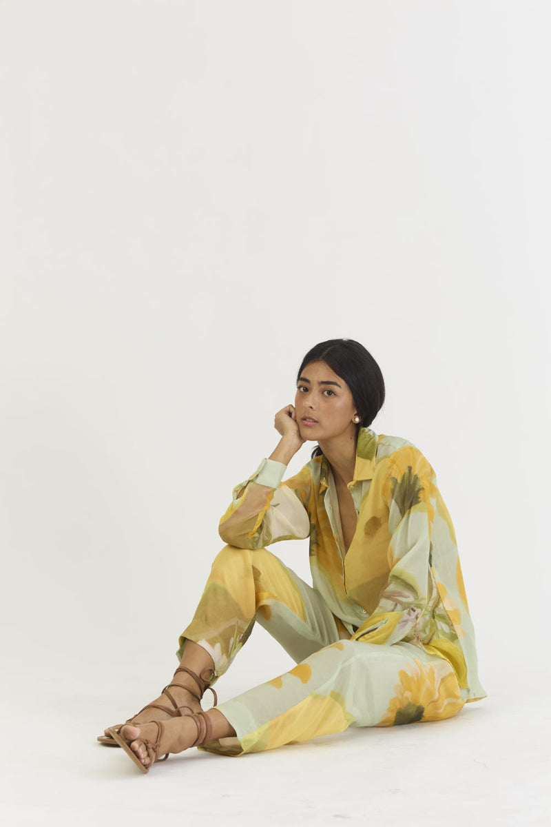 LEMONADE CO-ORD by Yam in yellow color for women in Singapore