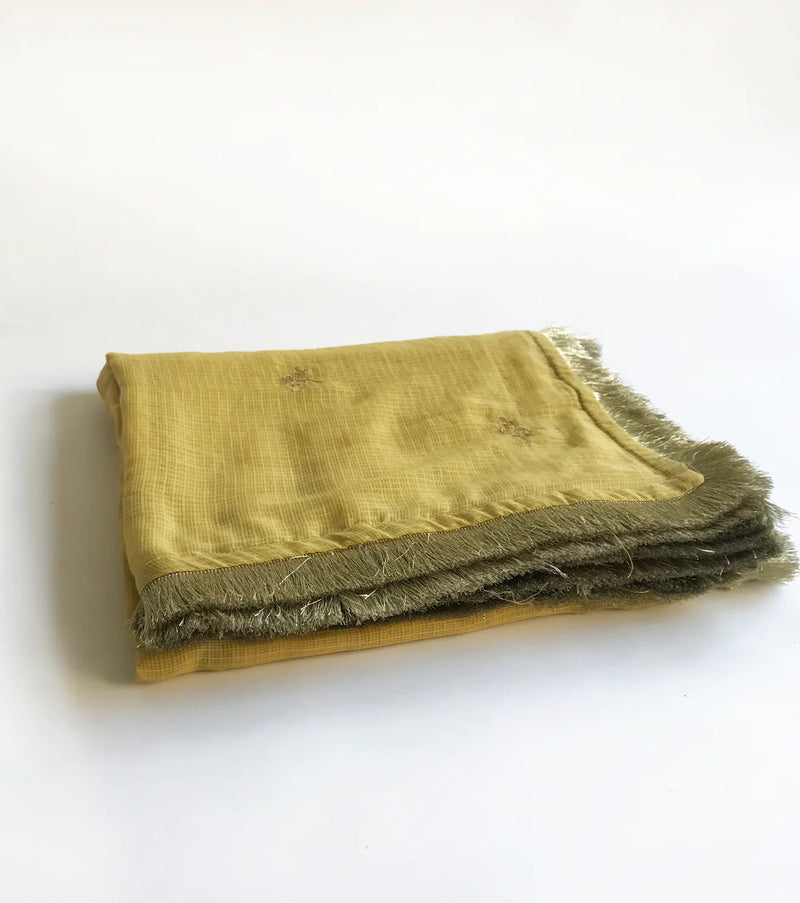 Sunehri Dupatta Dupattas by Khara Kapas in yellow for women in Singapore
