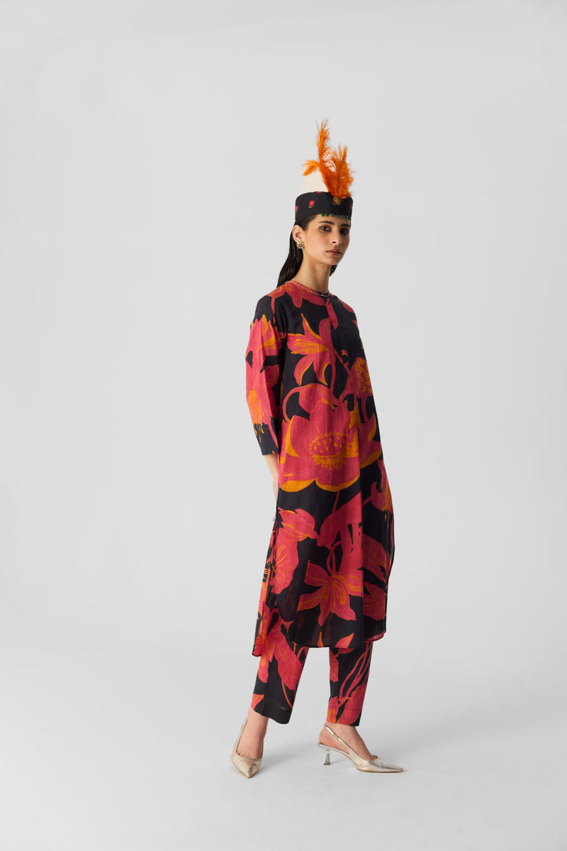LIAN COTTON KURTA SET cotton by Yam in multi color for women in Singapore