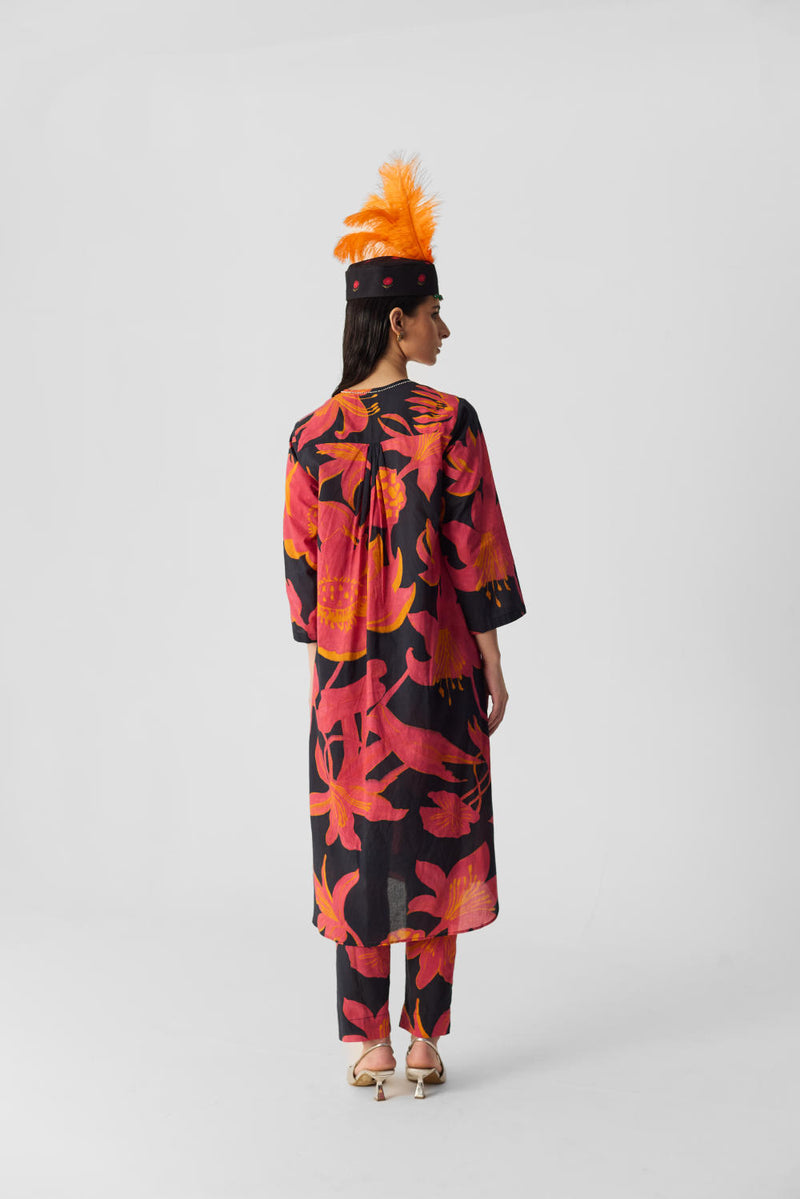 LIAN COTTON KURTA SET cotton by Yam in multi color for women in Singapore