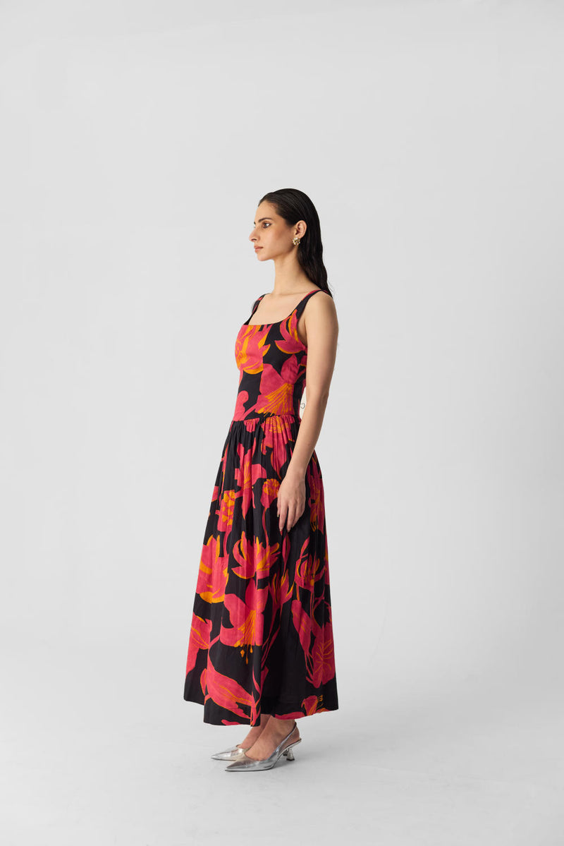 LIAN DRESS satin by Yam in multi color for women in Singapore
