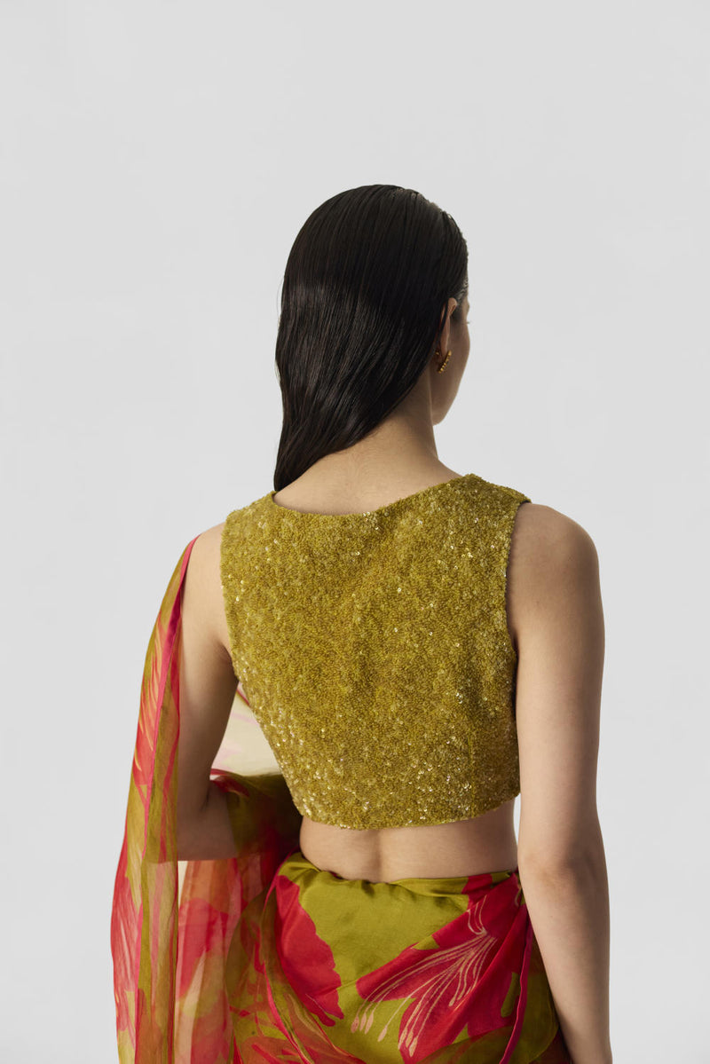 LIAN LIME EMBROIDERED BLOUSE by Yam for women in Singapore