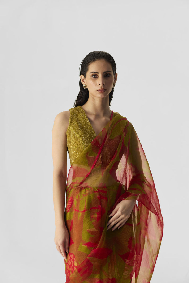 LIAN LIME EMBROIDERED BLOUSE by Yam for women in Singapore