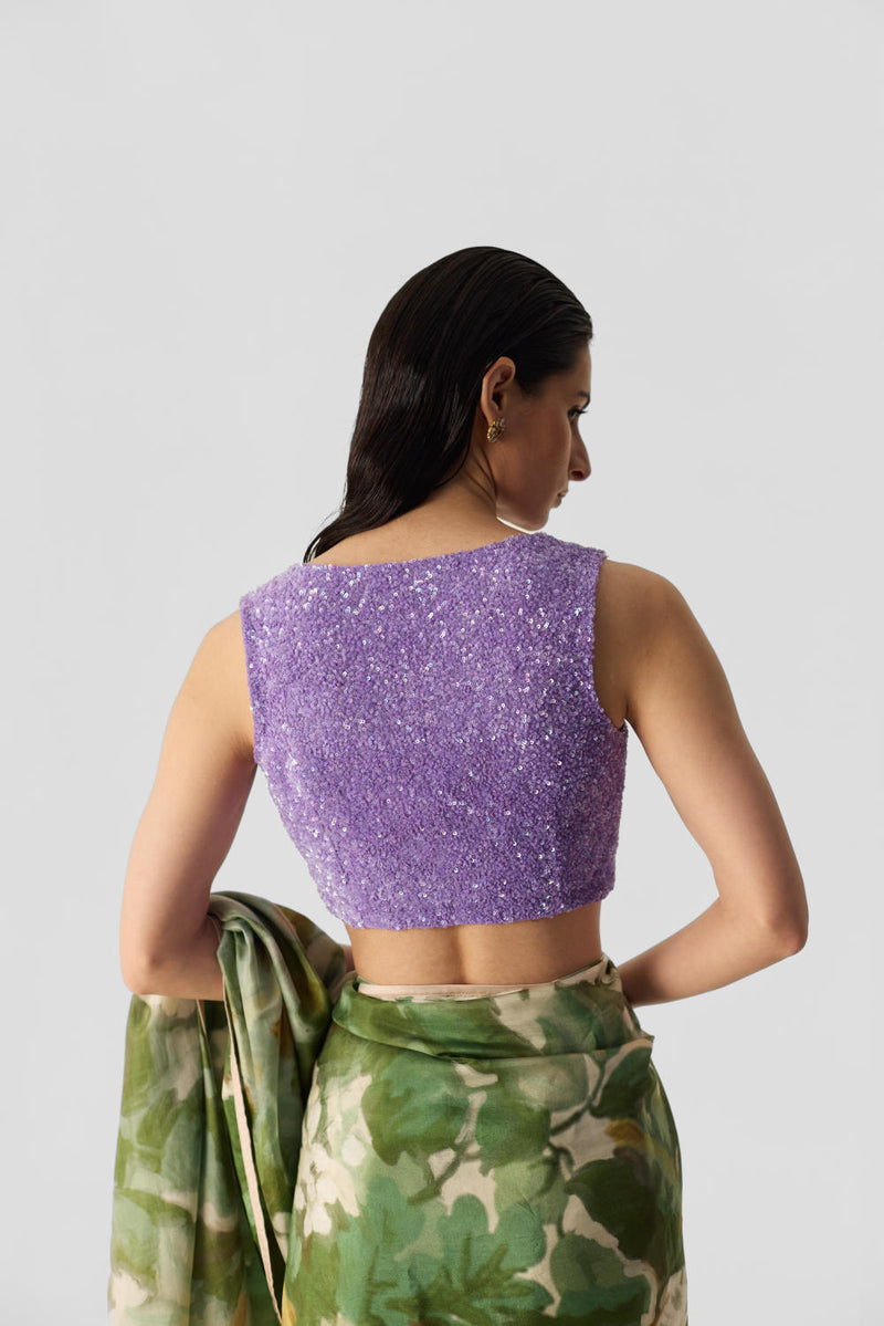 LILAC EMBROIDERED BLOUSE by Yam for women in Singapore