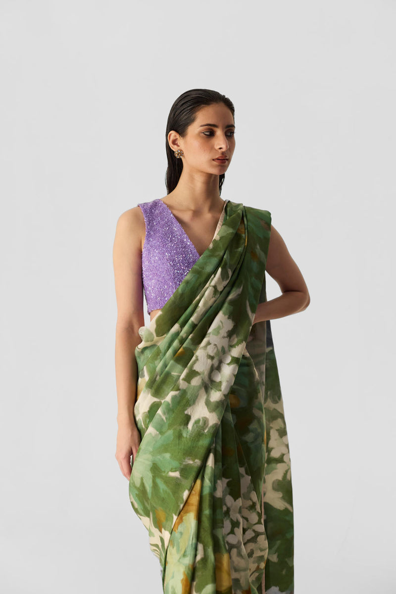 LILAC EMBROIDERED BLOUSE by Yam for women in Singapore