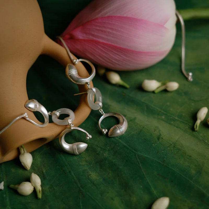 Rasä Fish Earrings brass earring by Surmeyi for women in Singapore