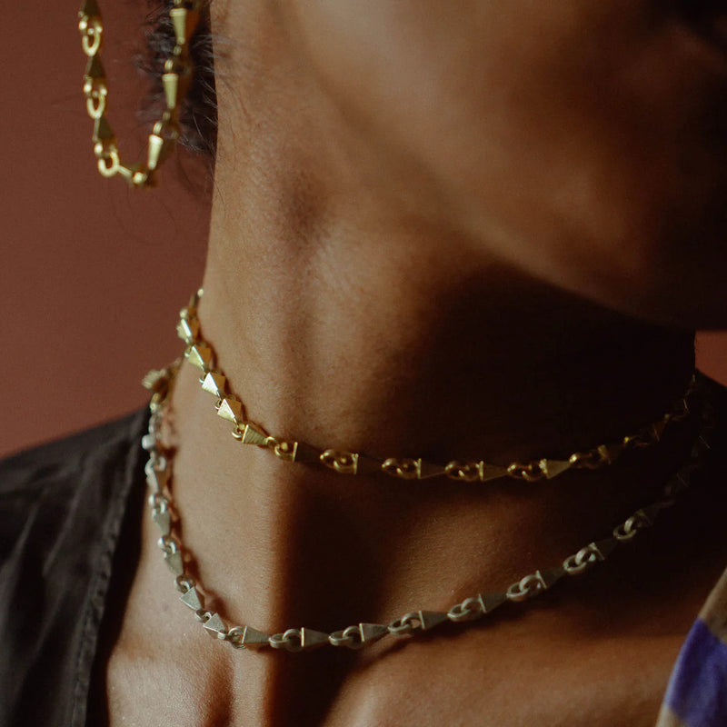 5-in-1 Love String and Studs brass neckpiece by Surmeyi for women in Singapore