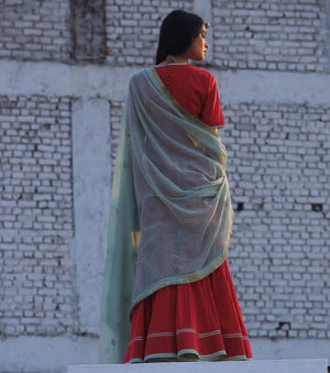 Khwaab sharara set cotton Kurta/Kurta Sets by Khara Kapas for women in Singapore