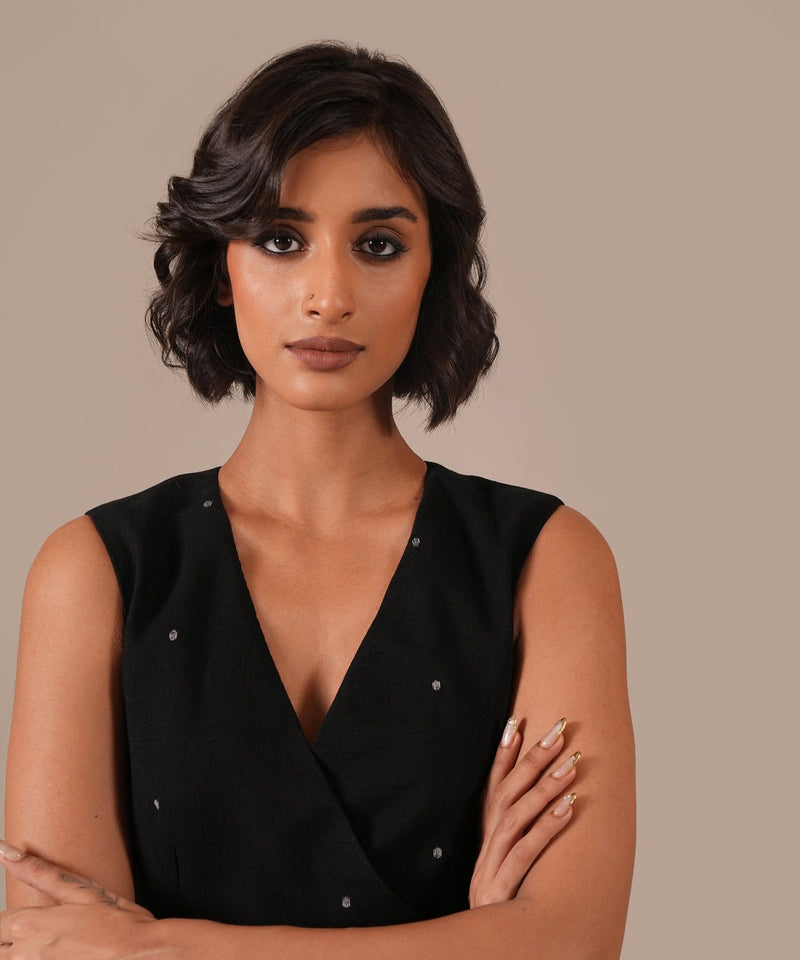 MIDNIGHT SKY DRESS silk Buy MIDNIGHT SKY DRESS from C&W | Dresses for Women by Indigo Dreams in black color for women in Singapore