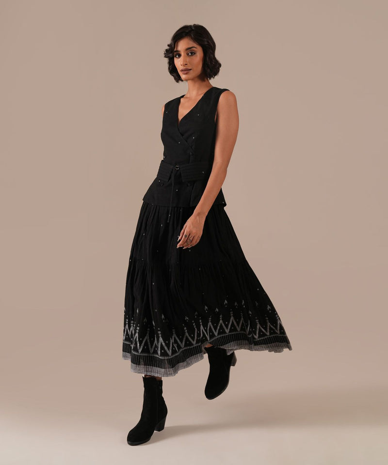MIDNIGHT SKY DRESS silk Buy MIDNIGHT SKY DRESS from C&W | Dresses for Women by Indigo Dreams in black color for women in Singapore